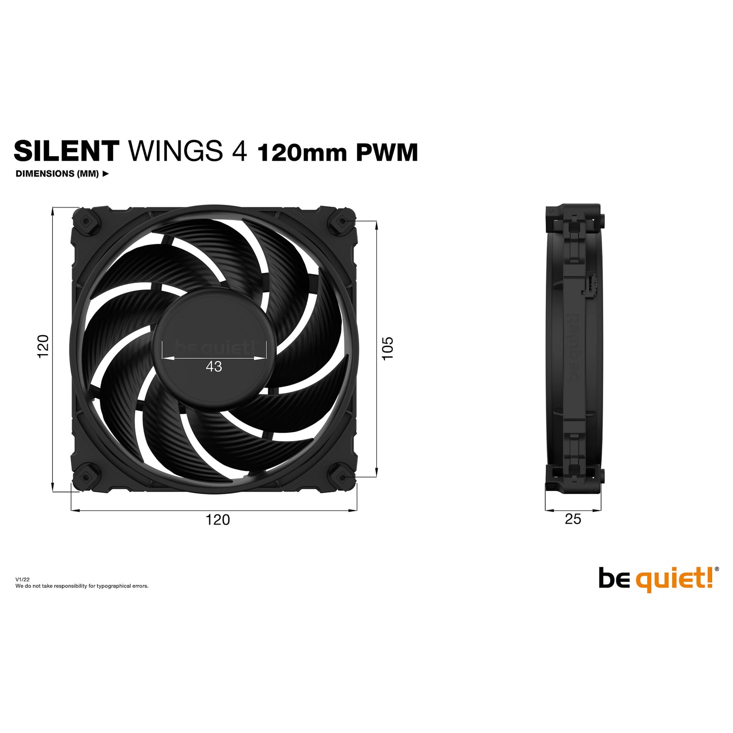 120mm be quiet! SILENT WINGS 4 PWM