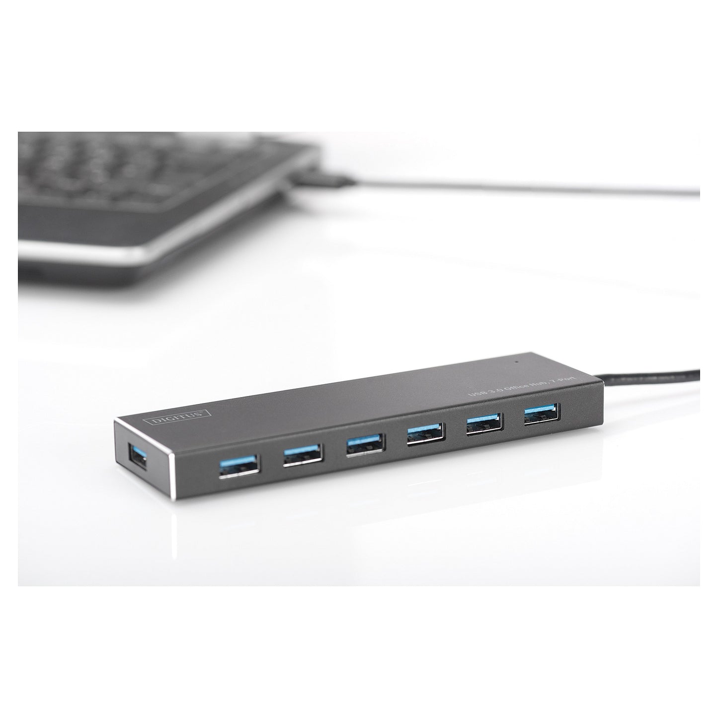 DIGITUS USB-Hub 7-Port 3.0->7xA3.0 m.Netzteil schwarz