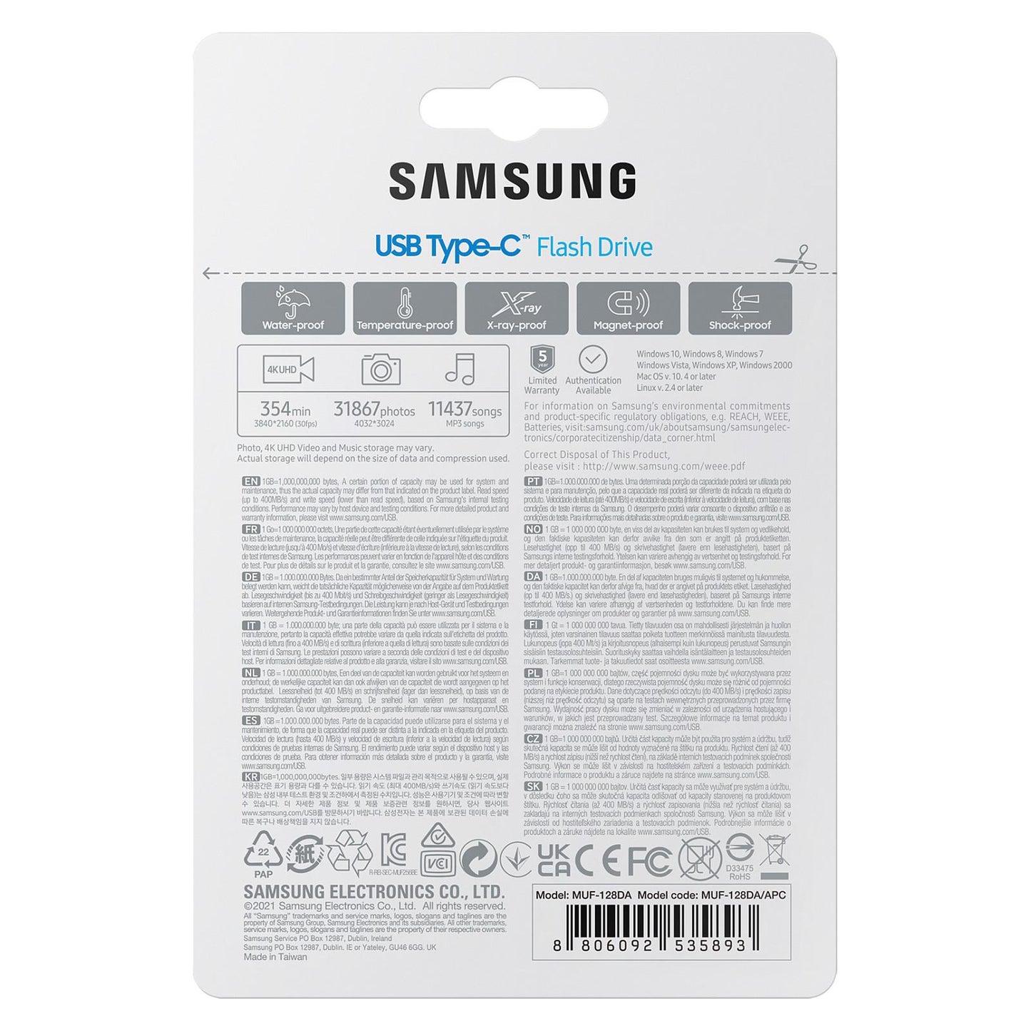 STICK 128GB USB-C Gen 1 Samsung Blue