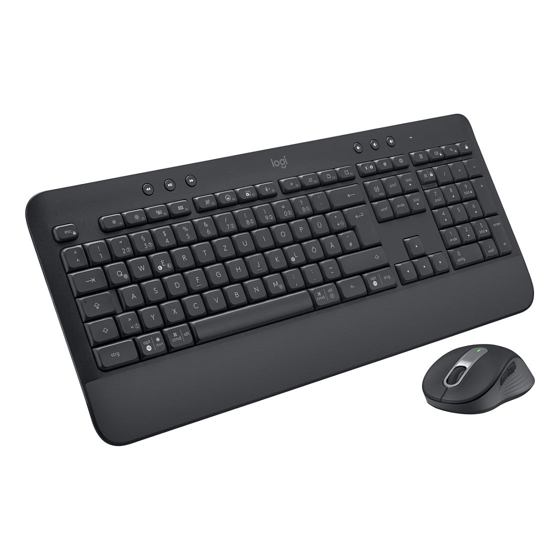 Logitech MK650 Advanced - Tastatur-und-Maus-Set - kabellos - 2,4 GHz - Graphite QWERTZ DE
