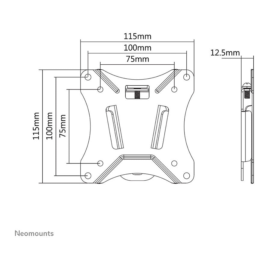 Neomounts NM-W25BLACK Select Monitor-Wandhalterung für Flachbildschirme bis 30' 25KG K