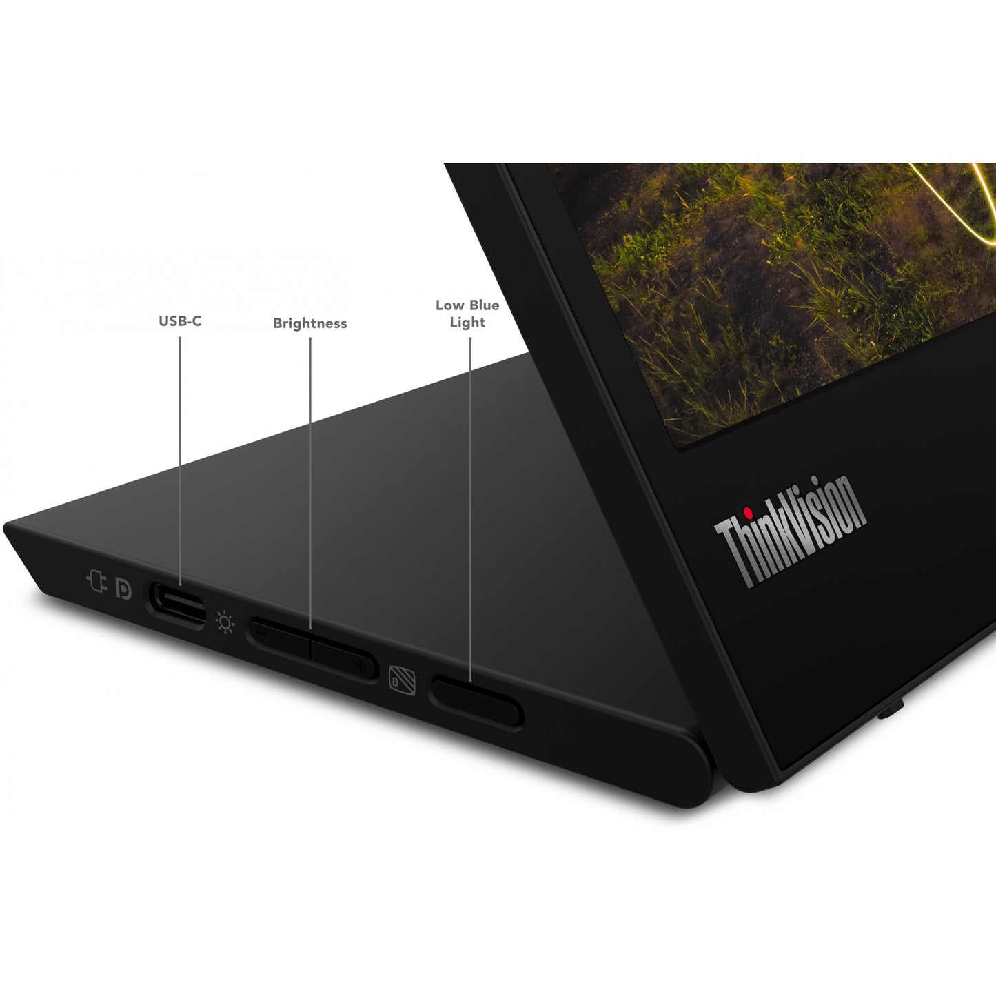 39,5cm/ 15,6'' (1920x1080) Lenovo ThinkVision M15 Portable 16:9 6ms IPS 2x USB-C FullHD Raven Black