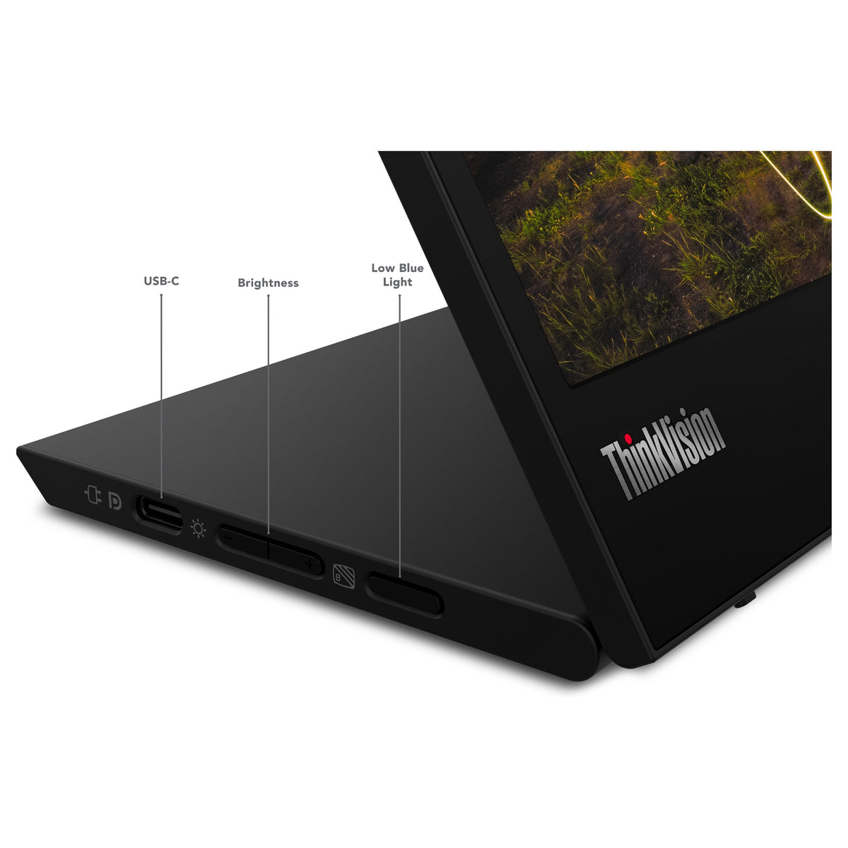 39,5cm/ 15,6'' (1920x1080) Lenovo ThinkVision M15 Portable 16:9 6ms IPS 2x USB-C FullHD Raven Black