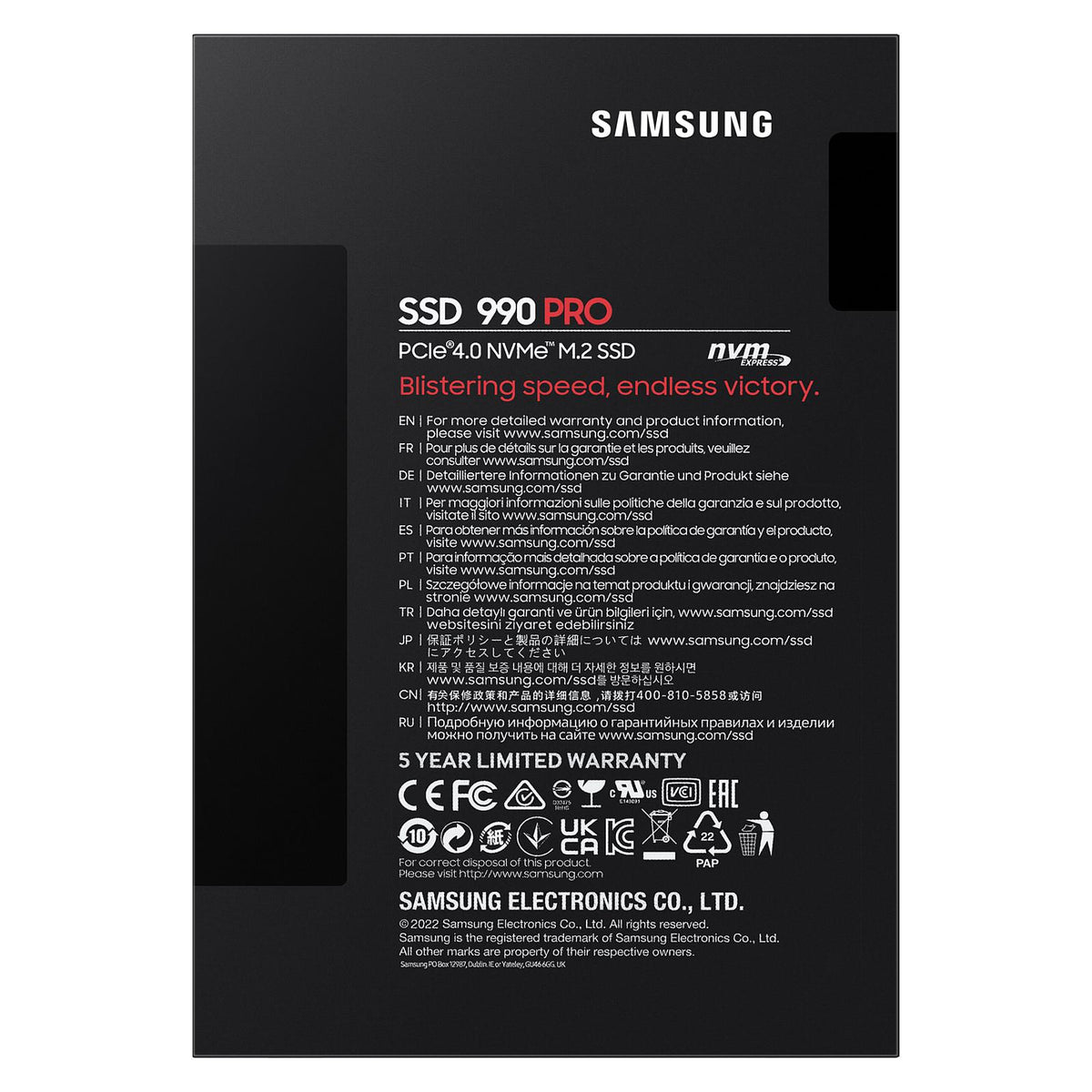 M.2 2TB Samsung 990 PRO NVMe PCIe 4.0 x 4 retail