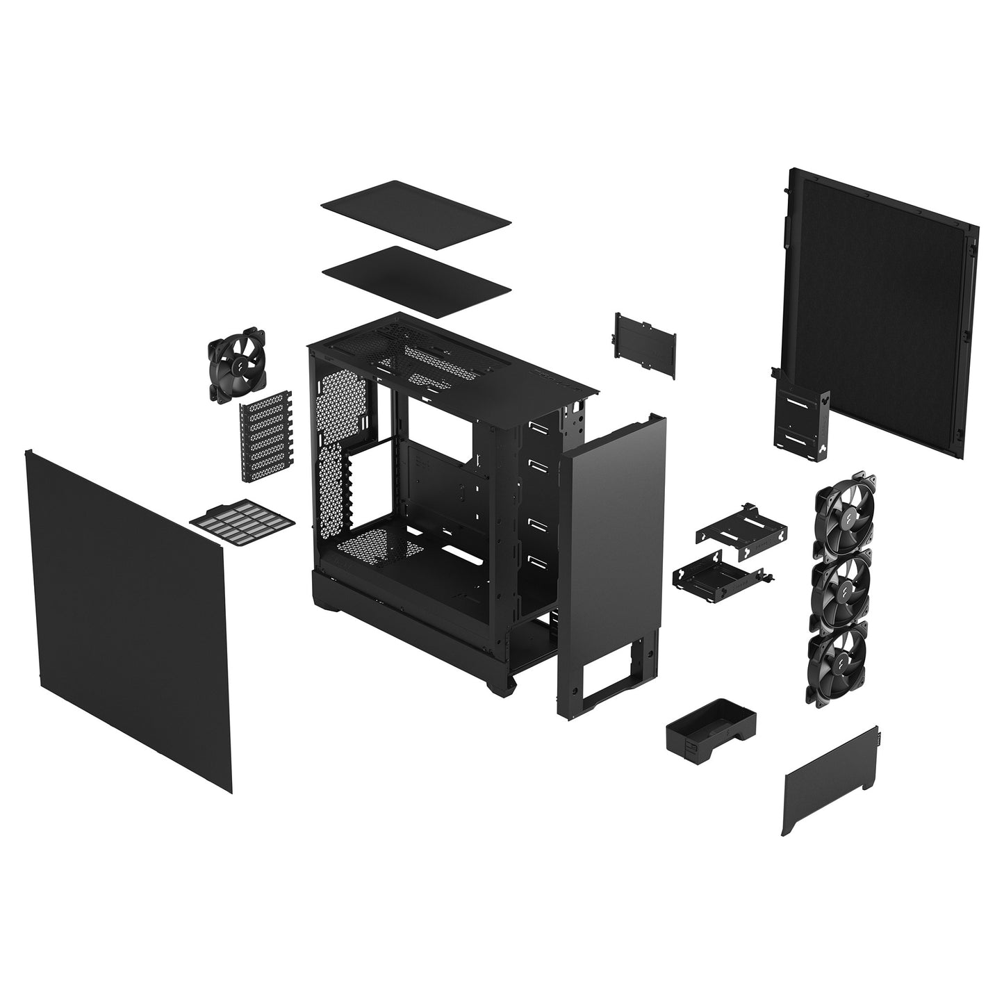 Midi Fractal Design Pop XL Silent Black Solid