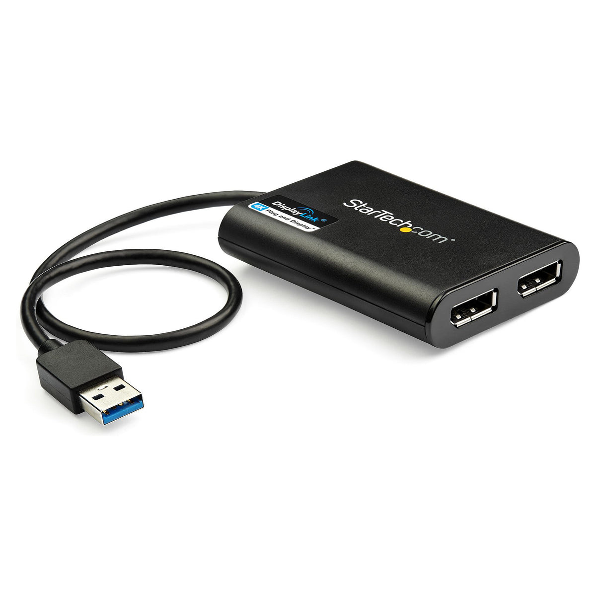 Adapter USB3.0 (ST) > 2x DisplayPort (BU) 4K 60Hz 30cm StarTech.com Black