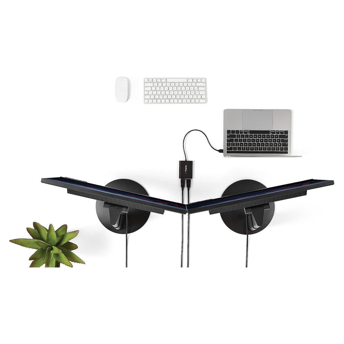 Adapter USB3.0 (ST) > 2x DisplayPort (BU) 4K 60Hz 30cm StarTech.com Black