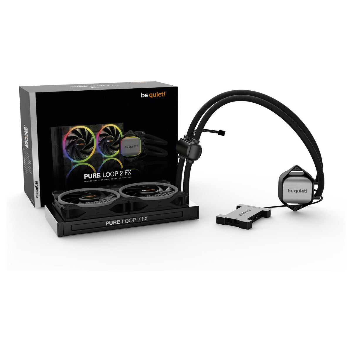 K Cooler Wasserkühlung be quiet! Pure Loop 2 FX 240mm ARGB Water Cooler 2 x Light Wings 120mm PWM High Speed