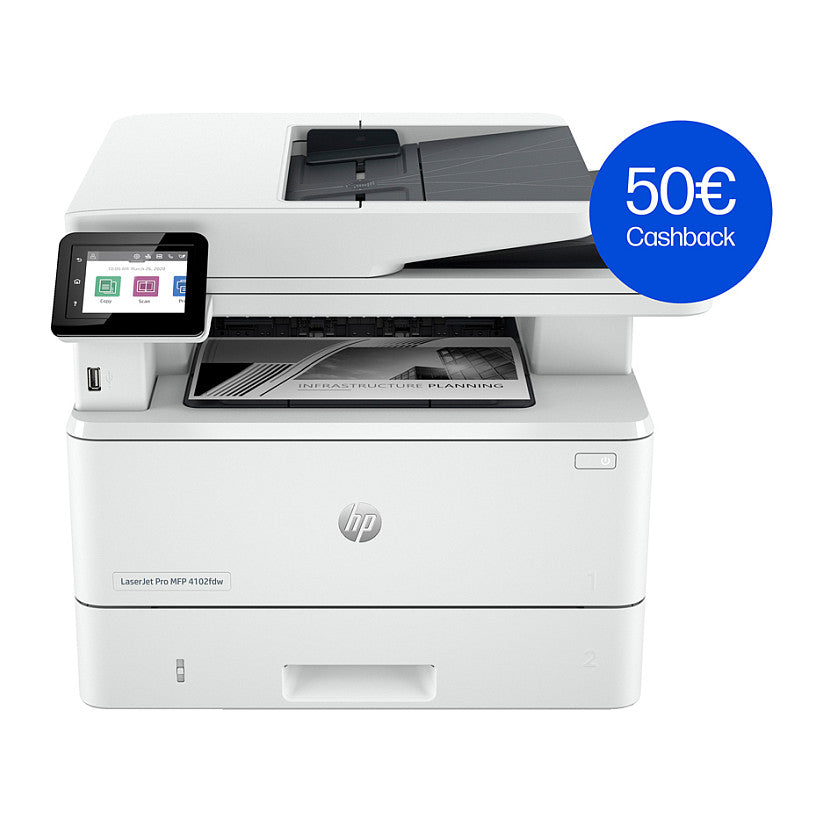 L HP LaserJet Pro MFP 4102DW S/W-Laserdrucker 3in1 40S.Min/ A4 LAN WLAN ADF Duplex