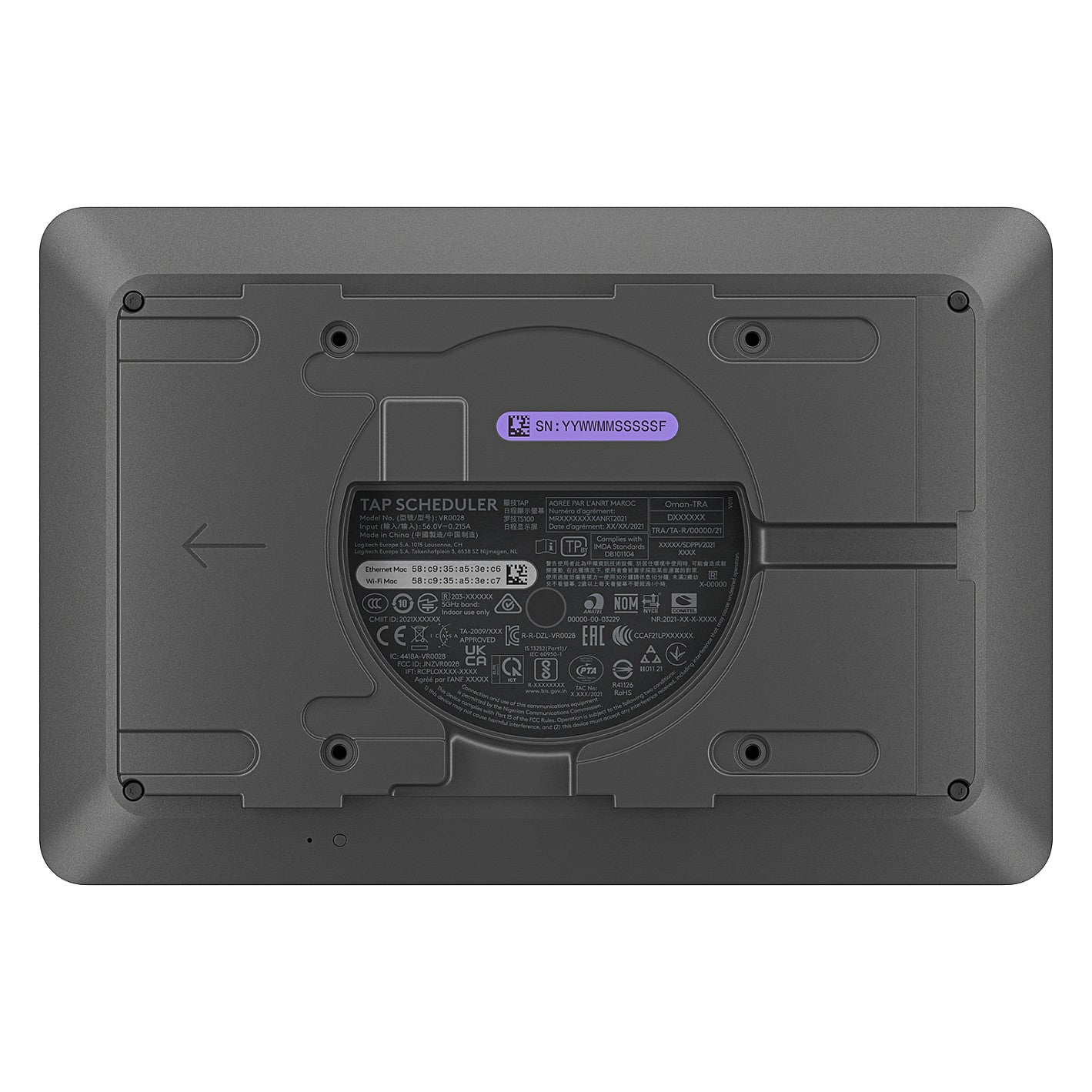 Logitech Tap Scheduler Purpose-Built Scheduling Panel for Meeting Rooms