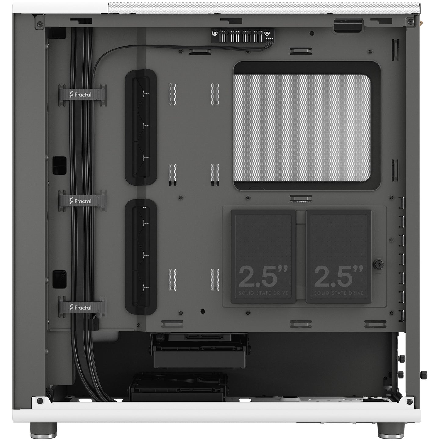 Midi Fractal Design North Chalk White Window Mesh
