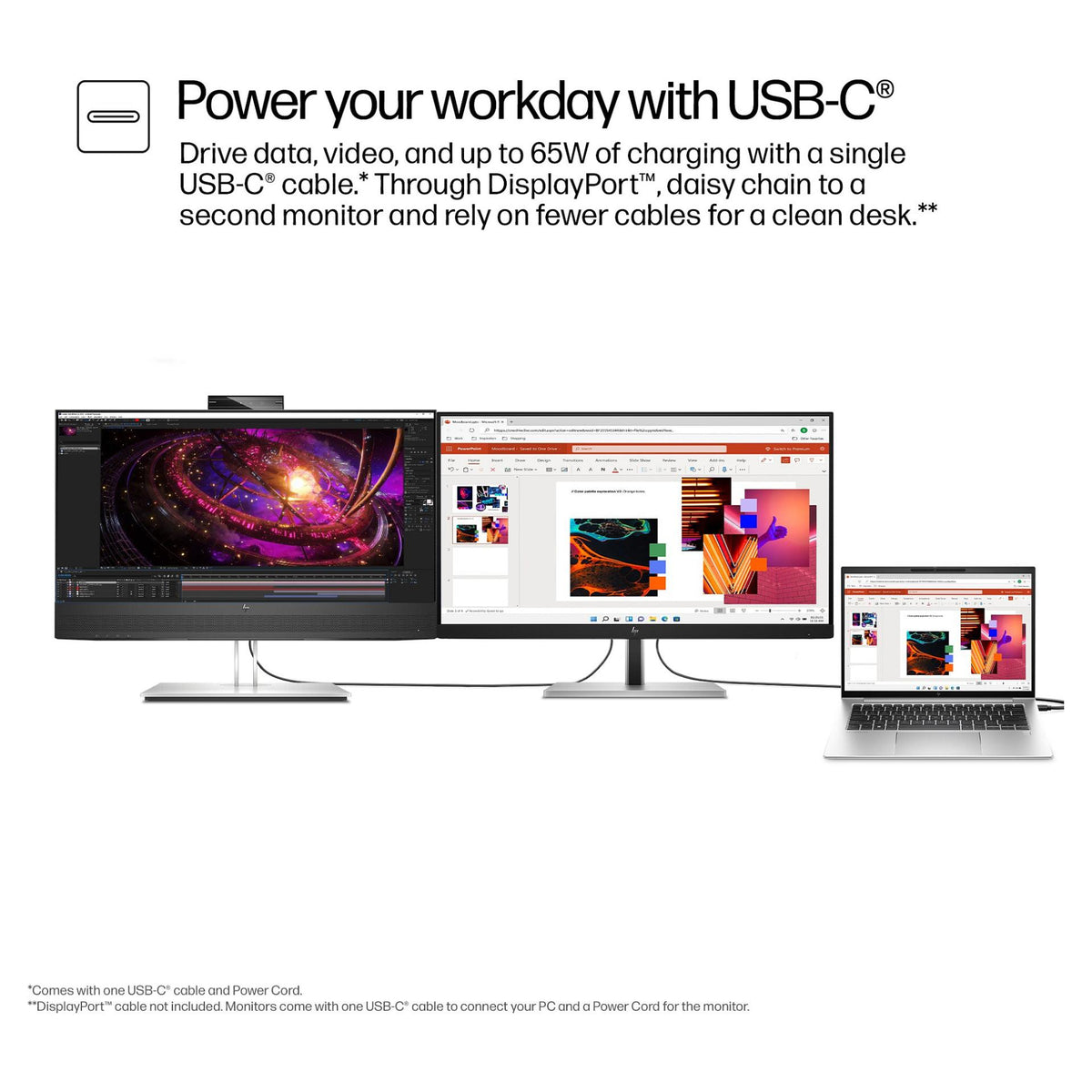 60,5cm/23,8'' (1920x1080) HP E24m G4 16:9 5ms USB-C VGA HDMI DP Speaker Full HD Black