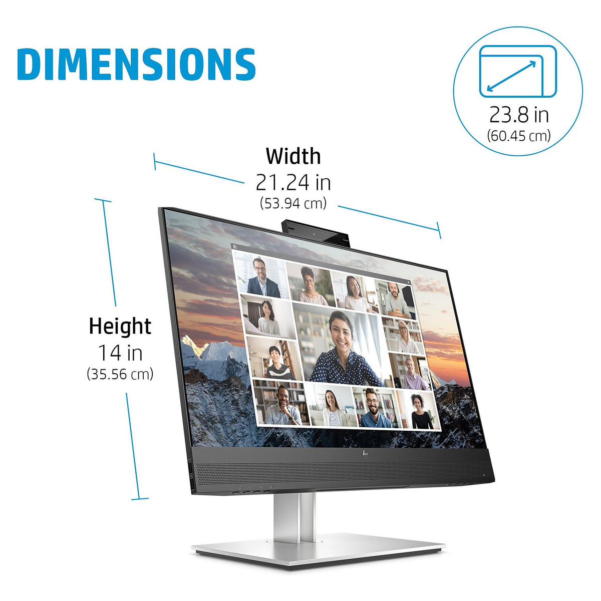 60,5cm/23,8'' (1920x1080) HP E24m G4 16:9 5ms USB-C VGA HDMI DP Speaker Full HD Black