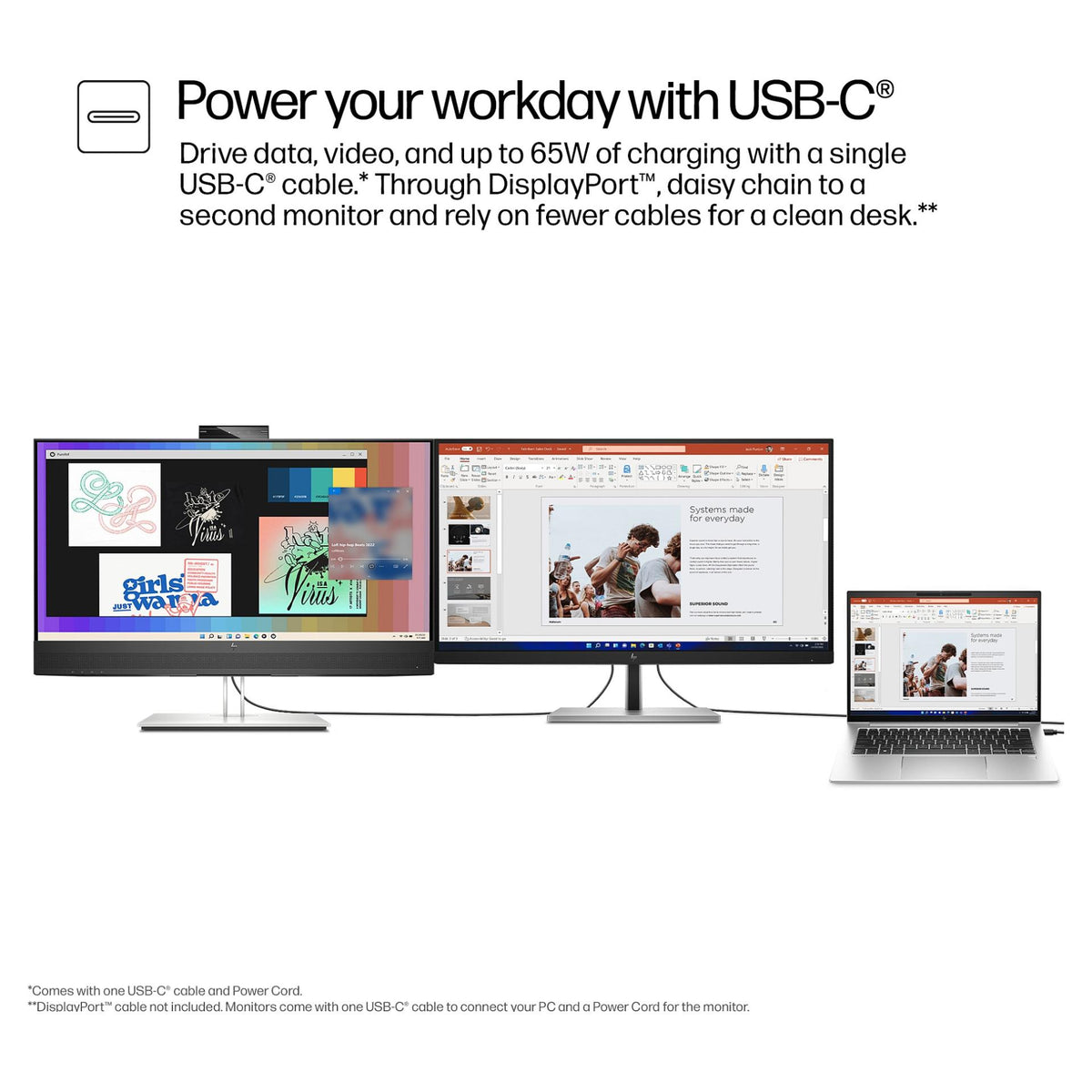 68,6cm/27'' (2560x1440) HP E27M G4 16:9 5ms USB HDMI DP Speaker QHD Black