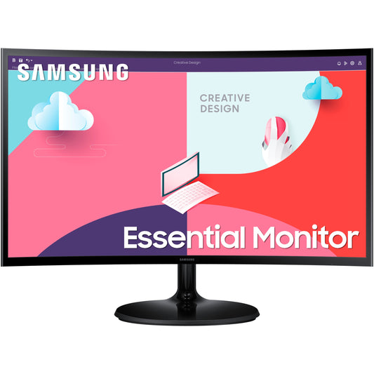 68,6cm/27'' (1920x1080) Samsung C27F364EAU Essential 16:9 4ms 75Hz HDMI VGA Full HD Black