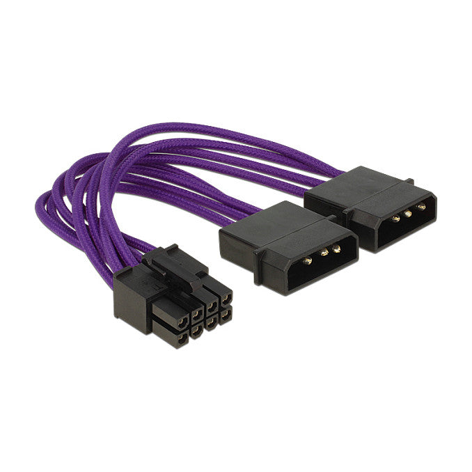 DeLock EPS12V 8-polig > 4-polig (BU-ST) 15cm Purple