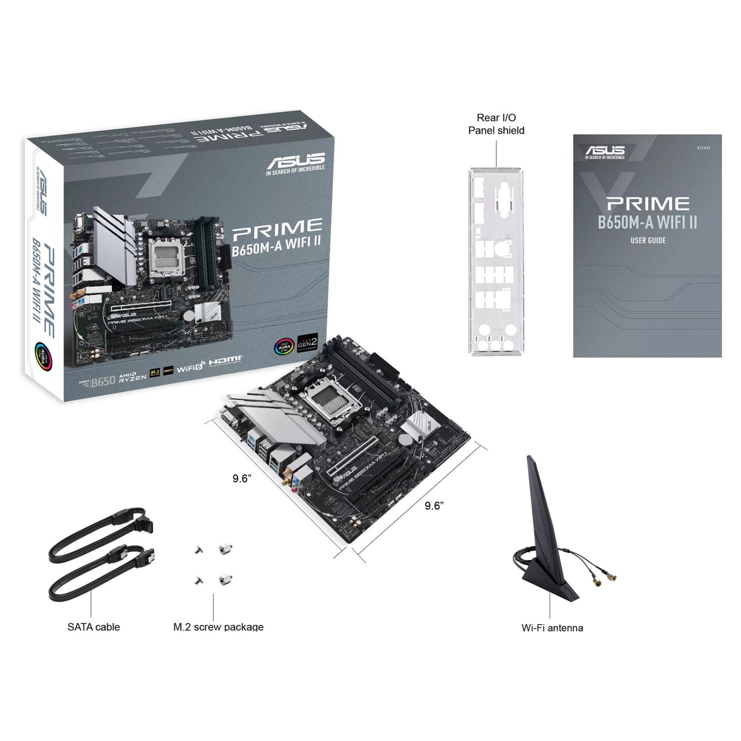 ASUS PRIME B650M-A WIFI II AM5 B650/HDMI-DP-VGA/2xM.2/µATX