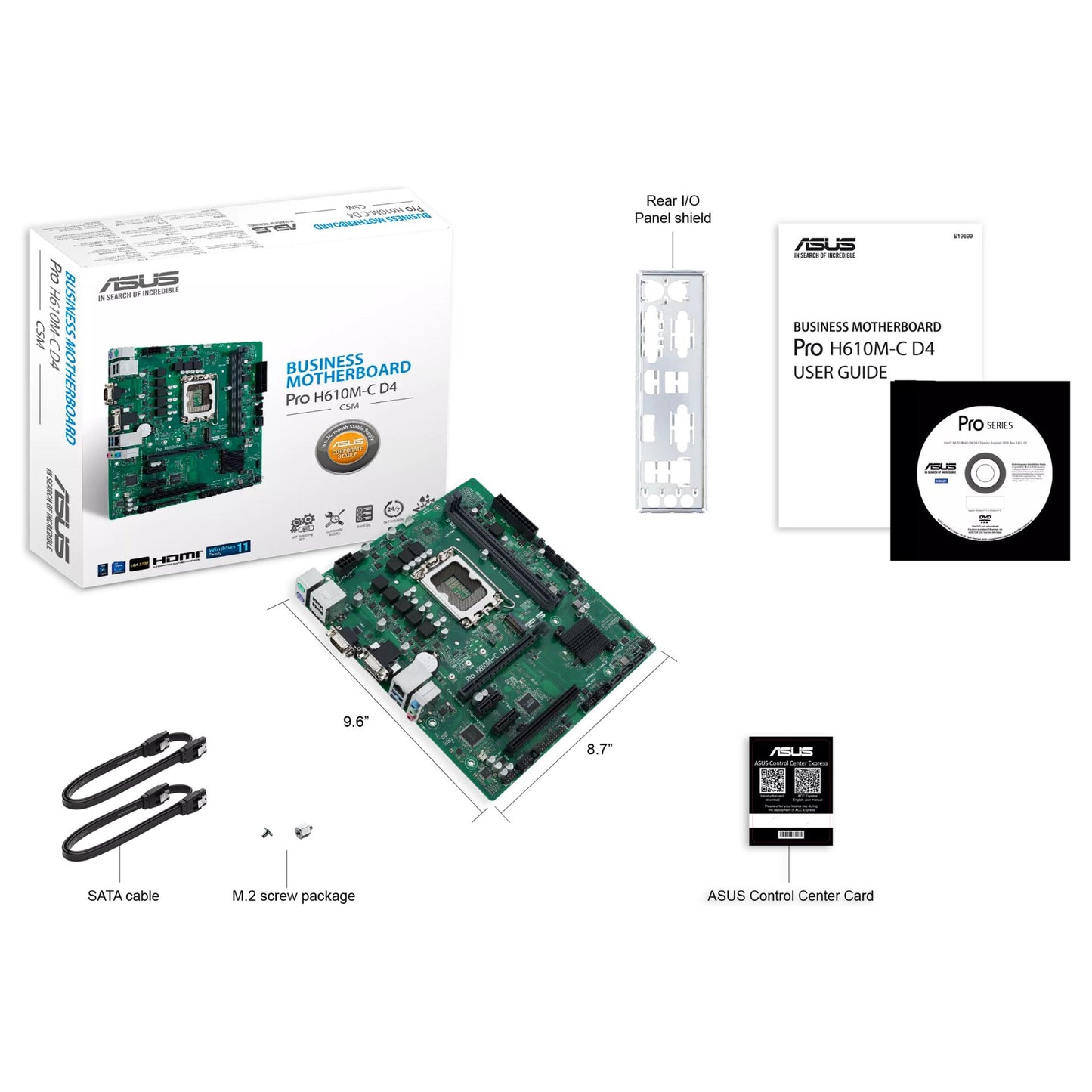 1700 ASUS PRO H610M-C-CSM DDR4