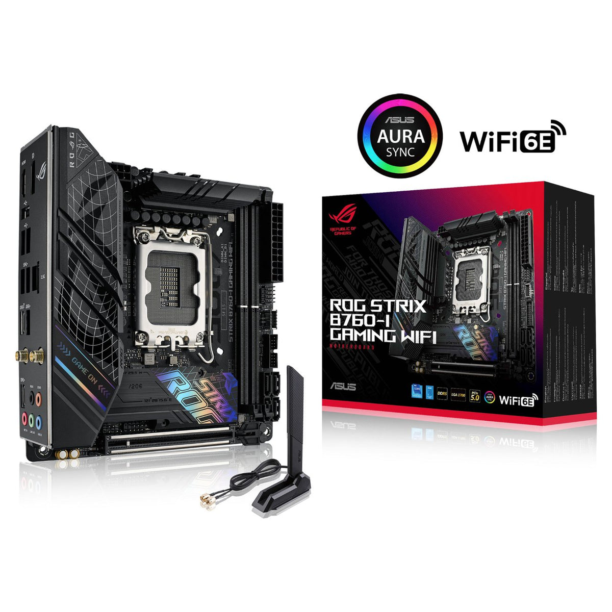1700 ASUS MB ASUS ROG STRIX B760-I GAMING WIFI DDR5 ITX