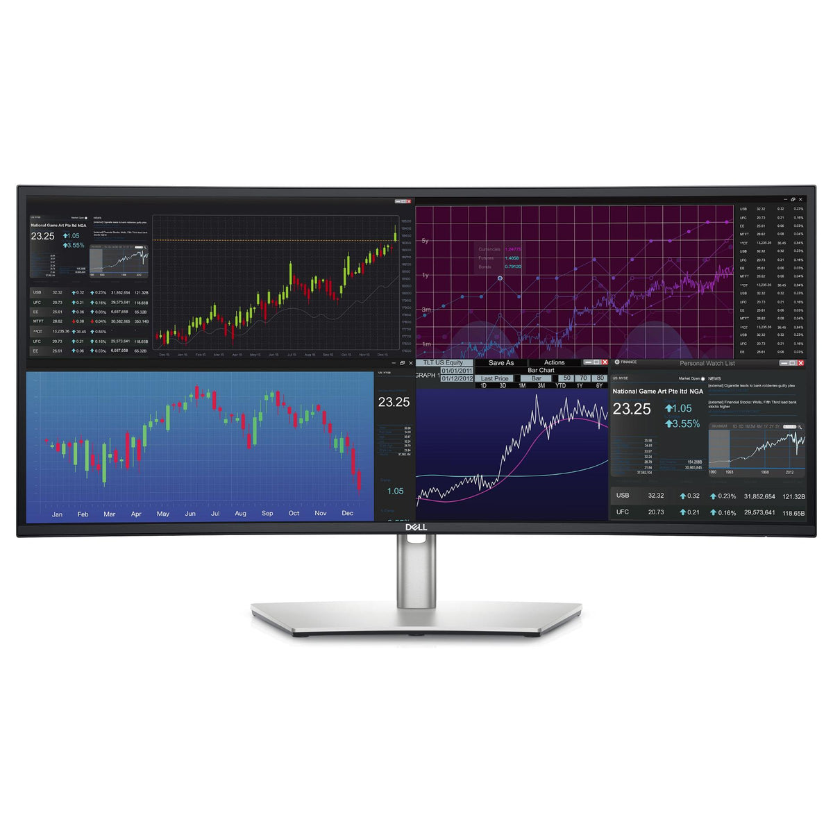 86,7cm/34,14'' (3440x1440) Dell U3423WE Curved 21:9 5ms 60Hz IPS HDMI DisplayPort USB-C VESA Pivot WQHD Speaker Platinum Silver