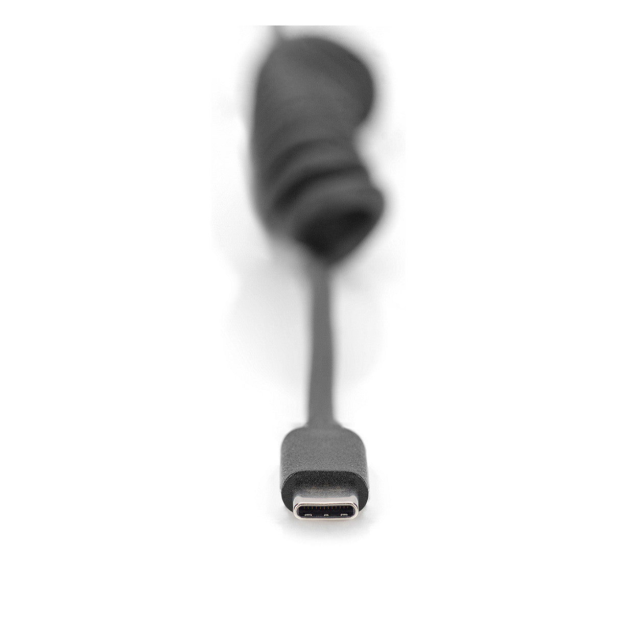 DIGITUS Ladekabel USB-C->USB-C Spiralkabel 1m schwarz