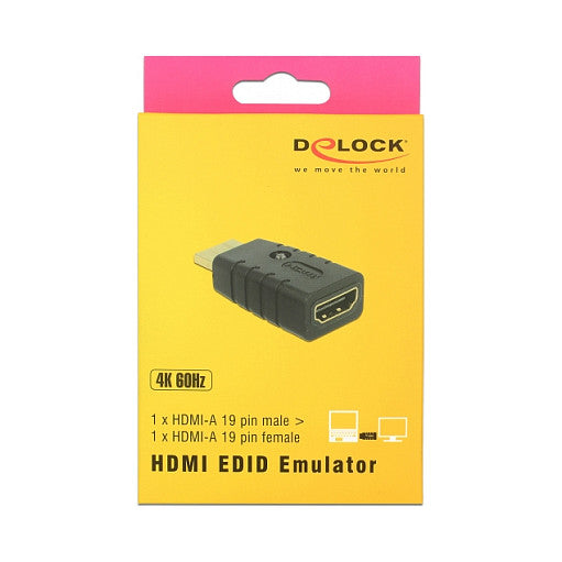 DELOCK Adapter HDMI-A Stecker > HDMI-A Buchse EDID Emulator