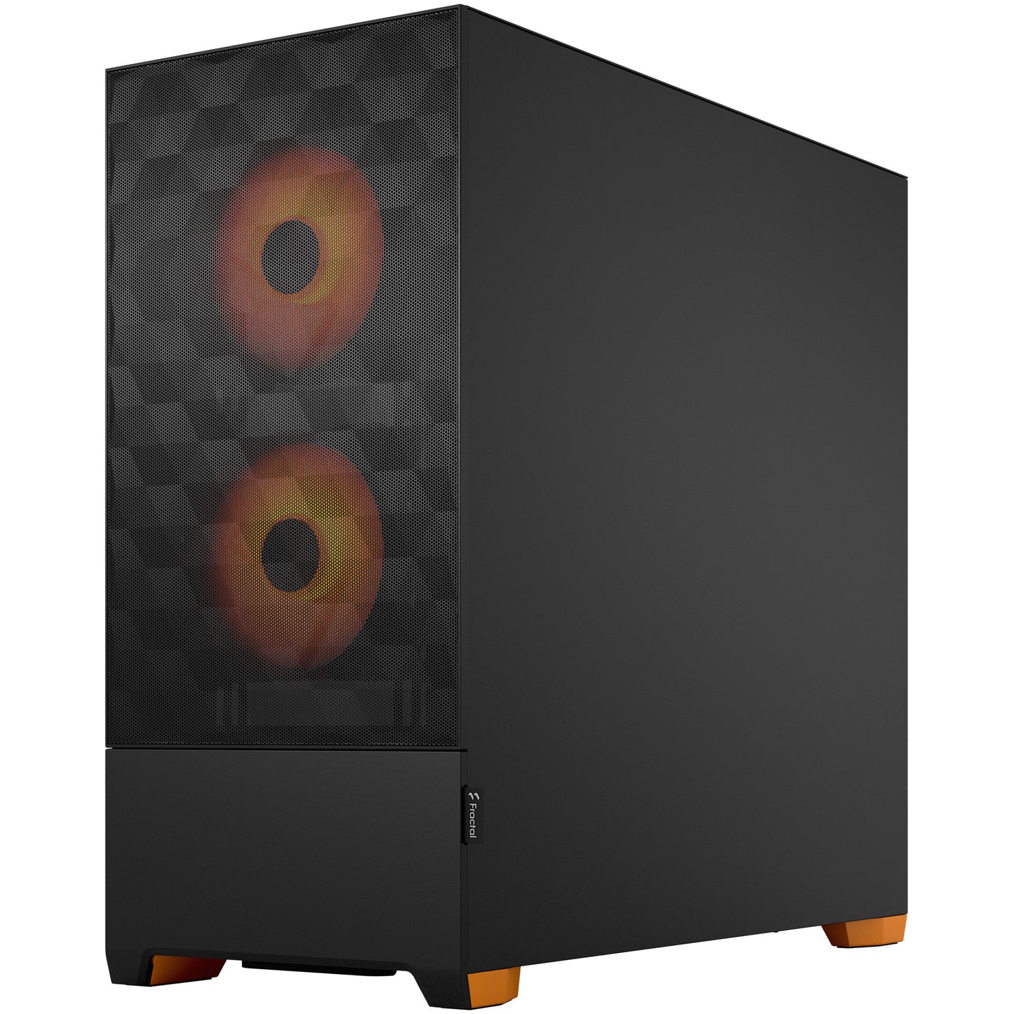 Midi Fractal Design Pop Air RGB Orange Core TG Clear Tint