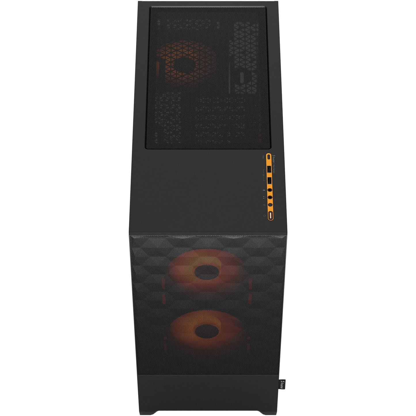 Midi Fractal Design Pop Air RGB Orange Core TG Clear Tint