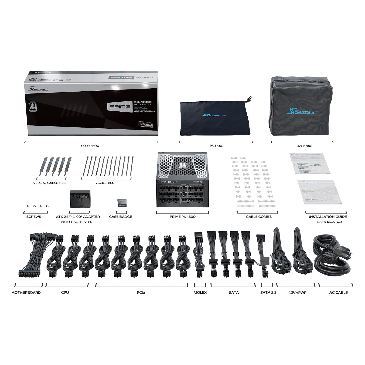 1600W Seasonic PRIME PX-1600 ATX3.1 | 80+ Platinum