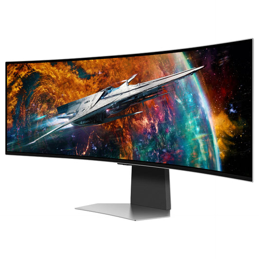 124cm/49" (5120x1440) Samsung Odyssey OLED G9 S49CG954SU UWQHD 240Hz curved 0,03ms 2xUSB-C MiniDP MicroHDMI HDMI LS Silver