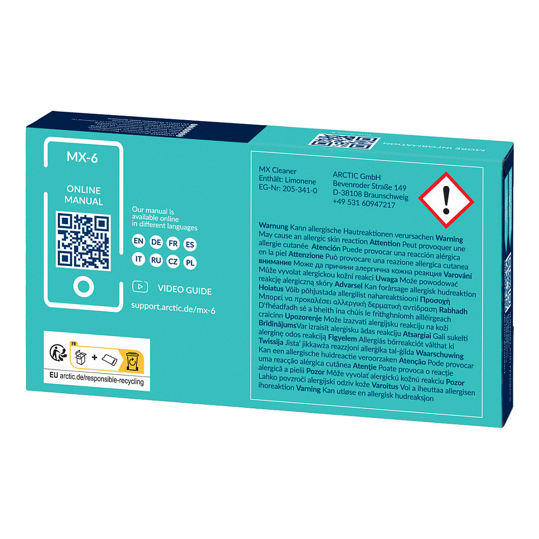 K Arctic MX-6 - Wärmeleitpaste - 4 g - Grau + 6x Cleaner