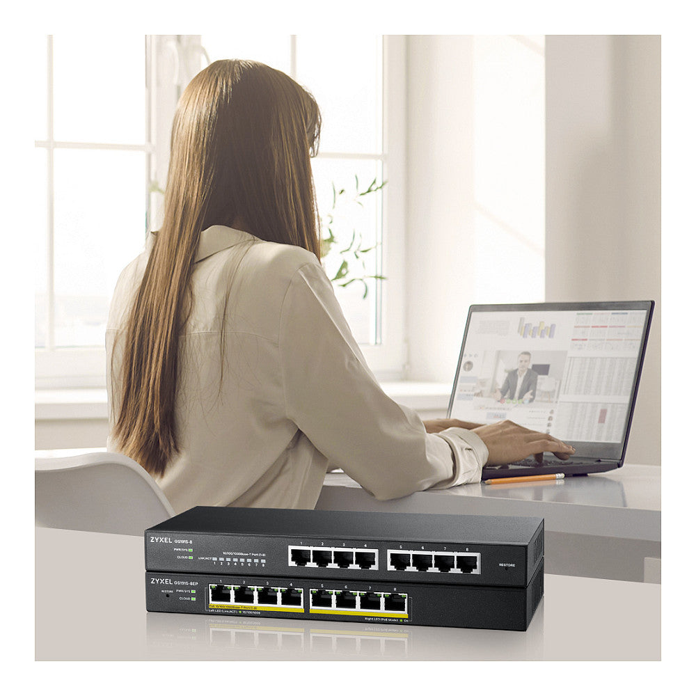 8P Zyxel GS1915-8EP POE M