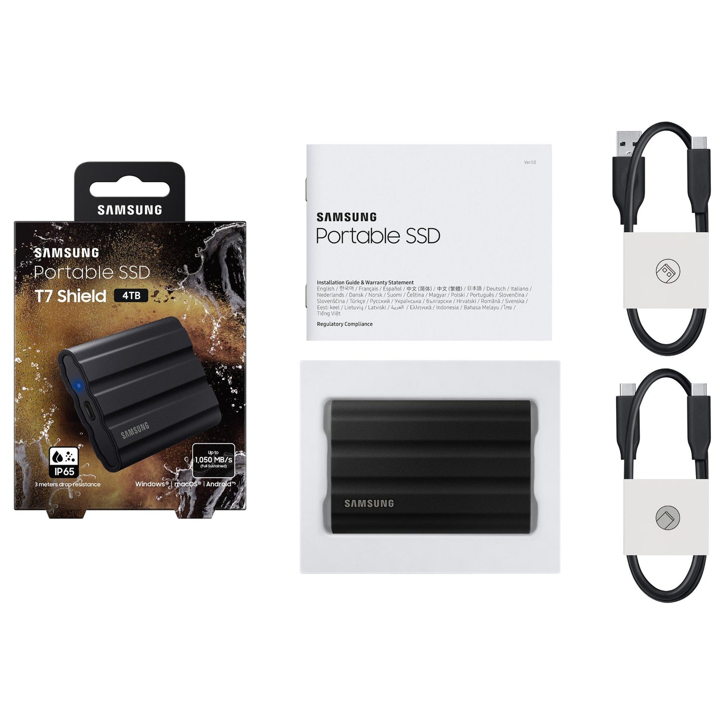 4TB Samsung Portable T7 Shield USB 3.2 Gen2 Schwarz retail