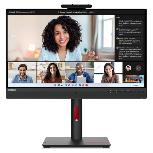 61cm/24" (1920x1080) Lenovo ThinkVision T24mv-30 16:9 FHD IPS 75Hz 4ms HDMI DP USB-C Speaker Black