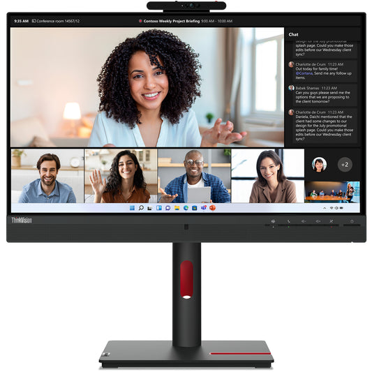 61cm/24" (1920x1080) Lenovo ThinkVision T24mv-30 16:9 FHD IPS 75Hz 4ms HDMI DP USB-C Speaker Black