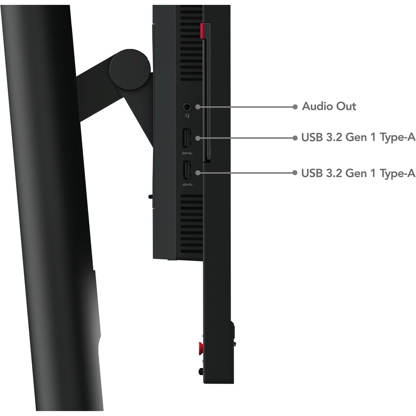 61cm/24" (1920x1080) Lenovo ThinkVision T24v-30 16:9 FHD IPS 75Hz 4ms HDMI VGA DP Speaker Webcam Black