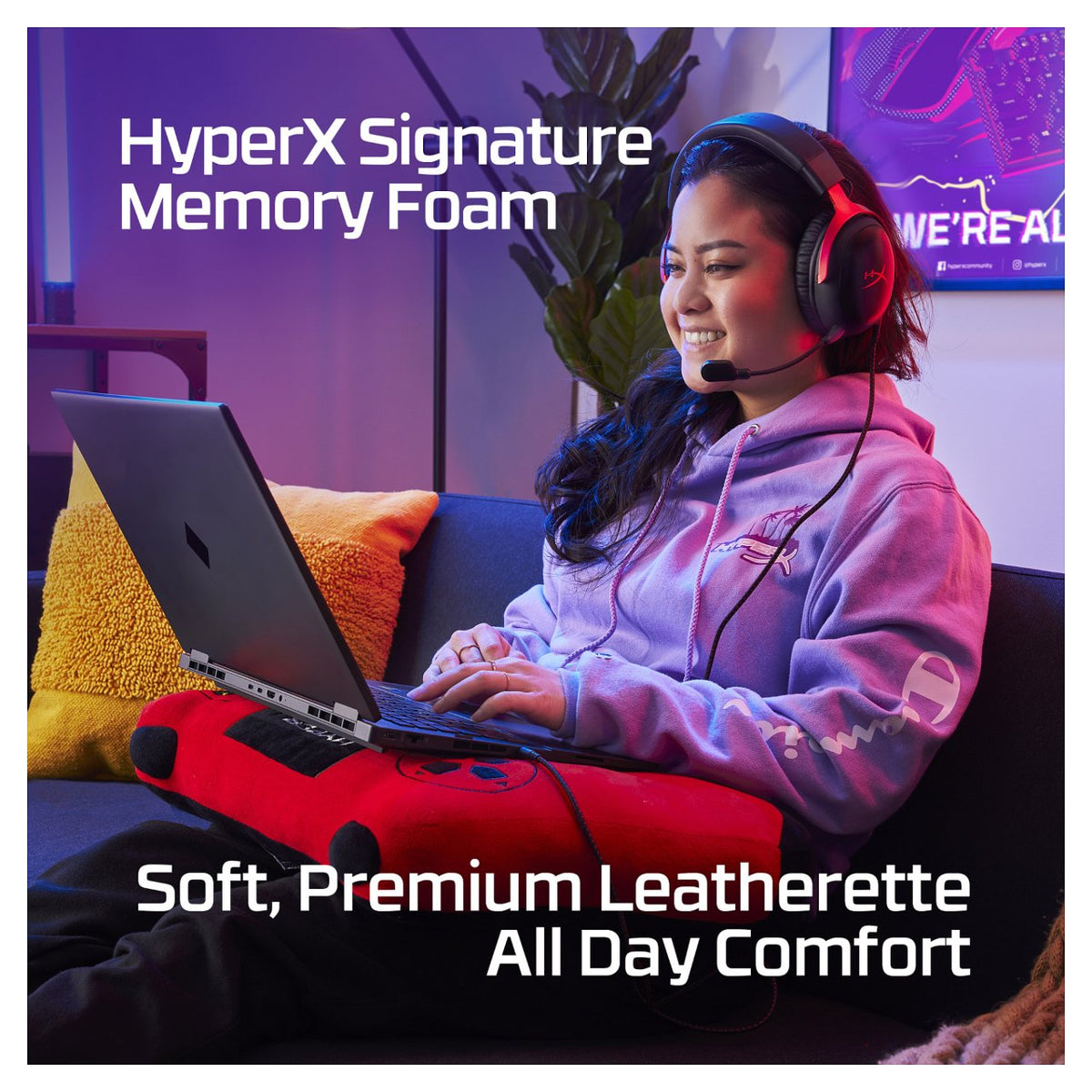 HP HyperX Cloud III Gaming Headset/7.1 Sound/DTS Headphone:X/Spatial Sound/Over-Ear - schwarz/rot