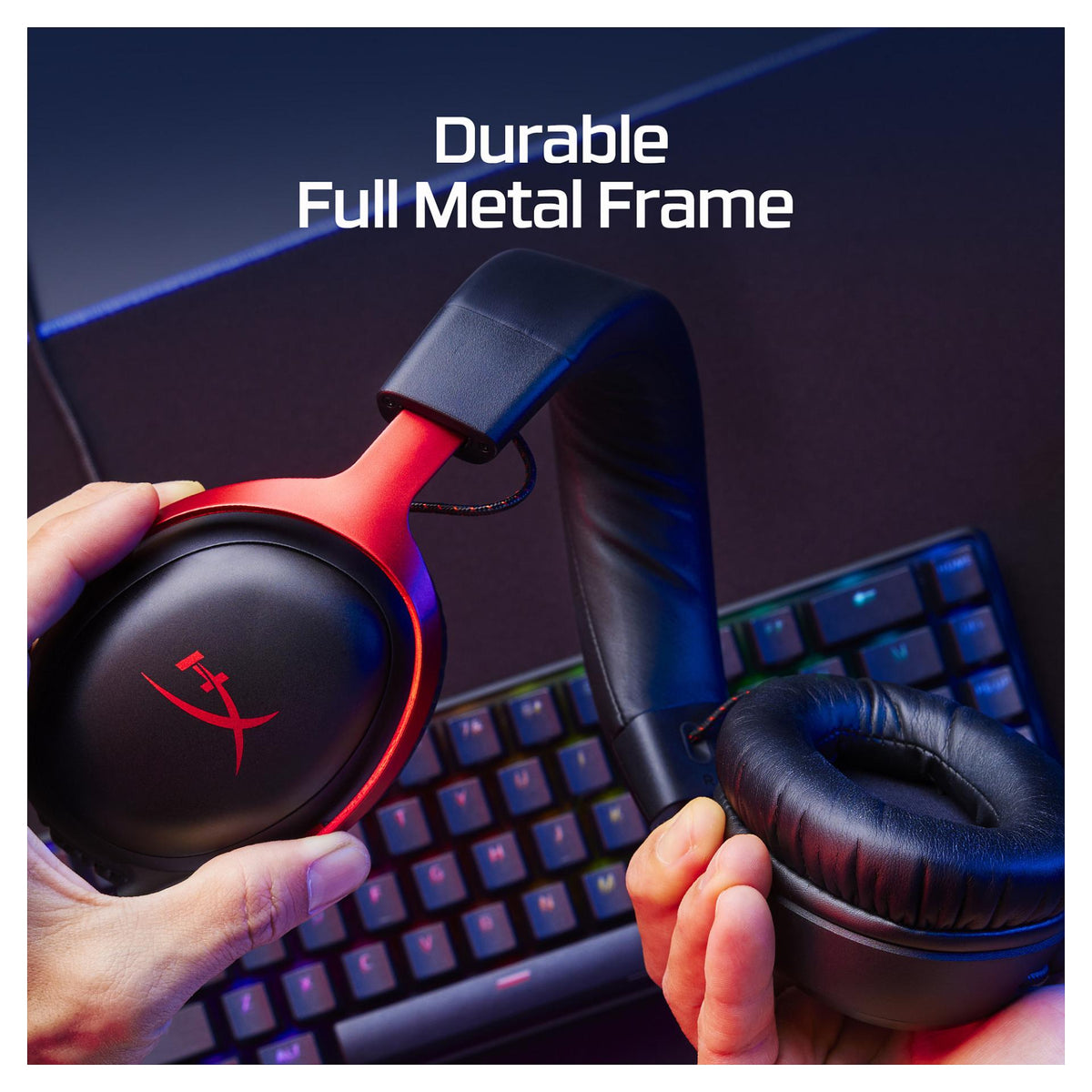 HP HyperX Cloud III Gaming Headset/7.1 Sound/DTS Headphone:X/Spatial Sound/Over-Ear - schwarz/rot