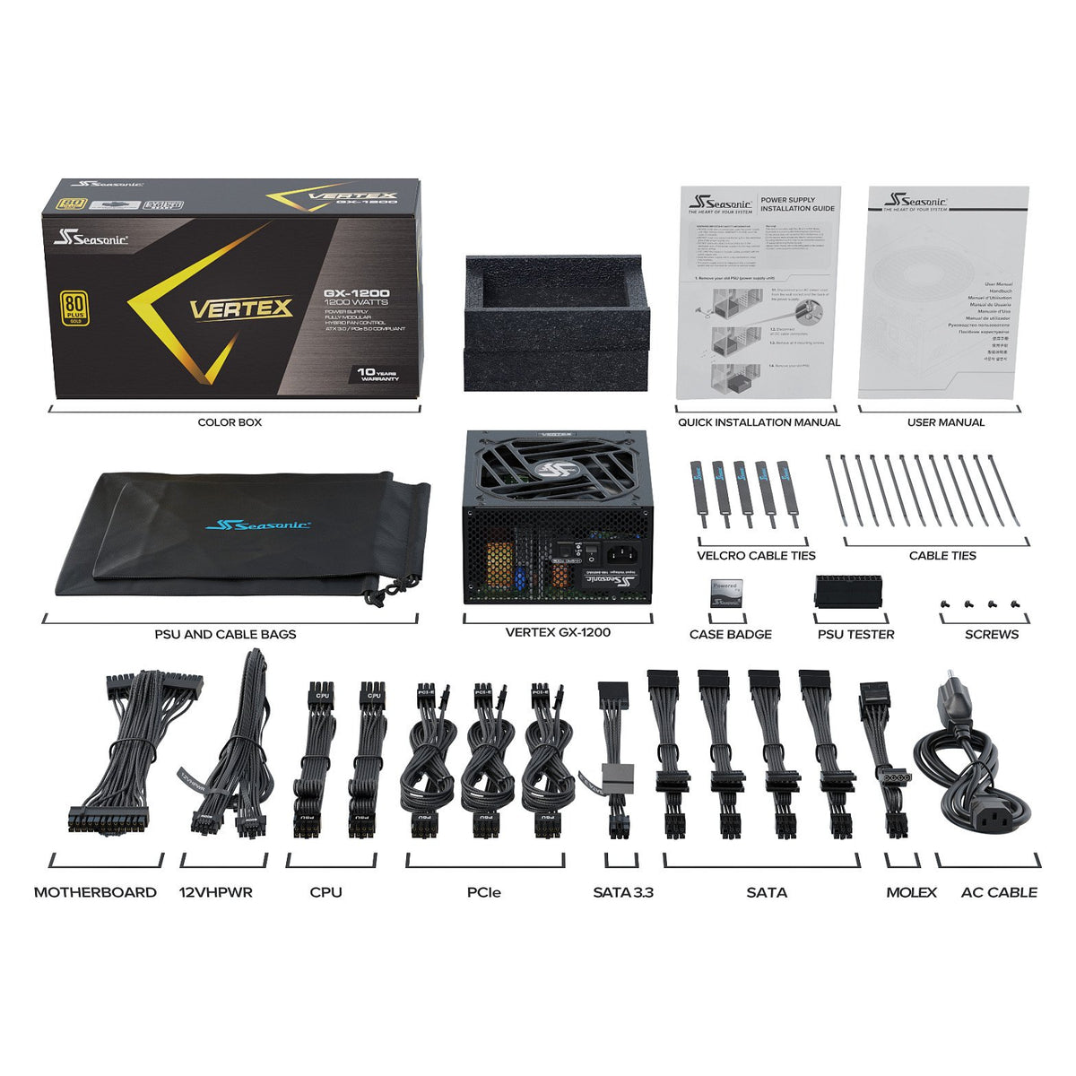 1200W Seasonic VERTEX GX 1200 | 80 PLUS Gold