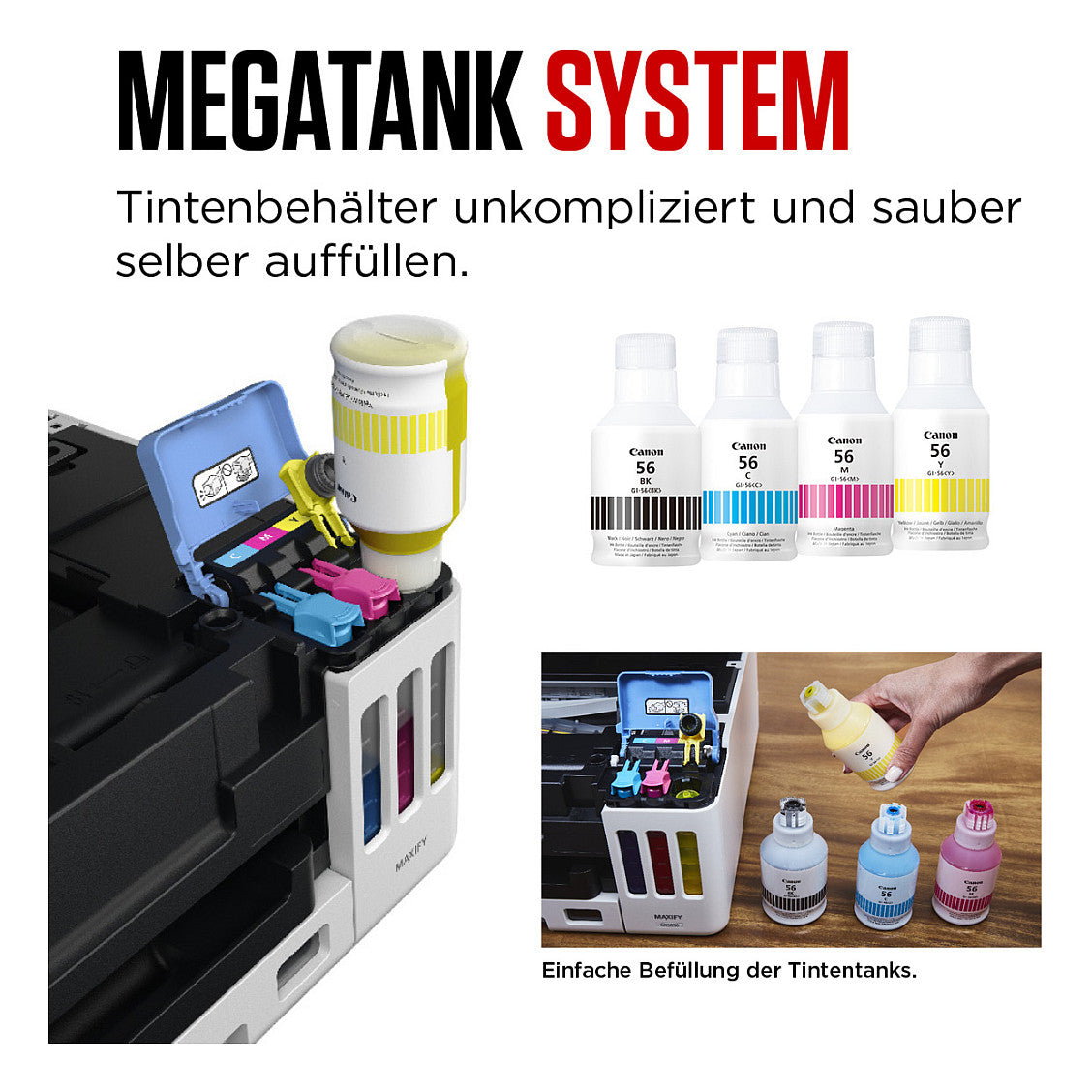 Canon MAXIFY GX3050 Tinte-Multifunktionssystem 3in1 A4 WLAN Duplex