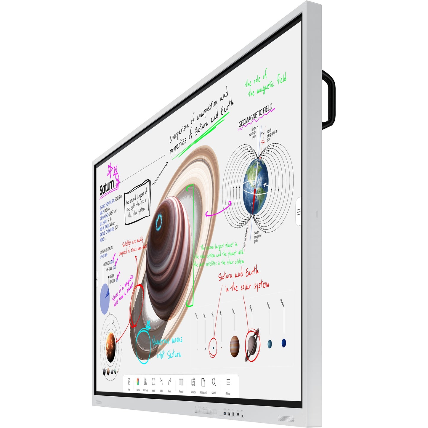 216cm/85'' (3840x2160) Samsung Flip Pro WM85B 16:9 LCD HDMI 4K UHD MultiTouch White Gray