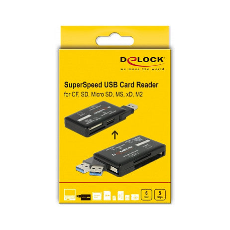 SuperSpeed USB 5 Gbps Card Reader für CF / SD / Micro SD / MS / M2 / xD Speicherkarten