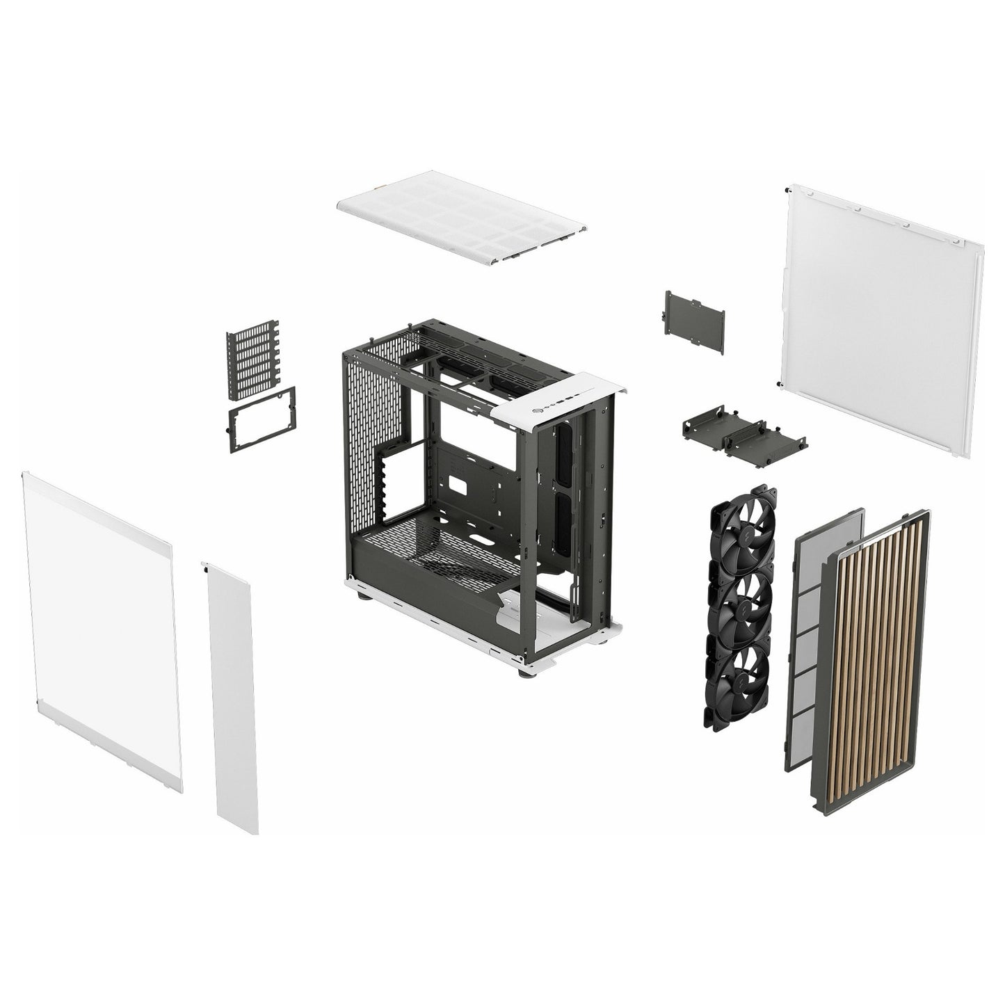 Midi Fractal Design North XL Chalk White TG Clear