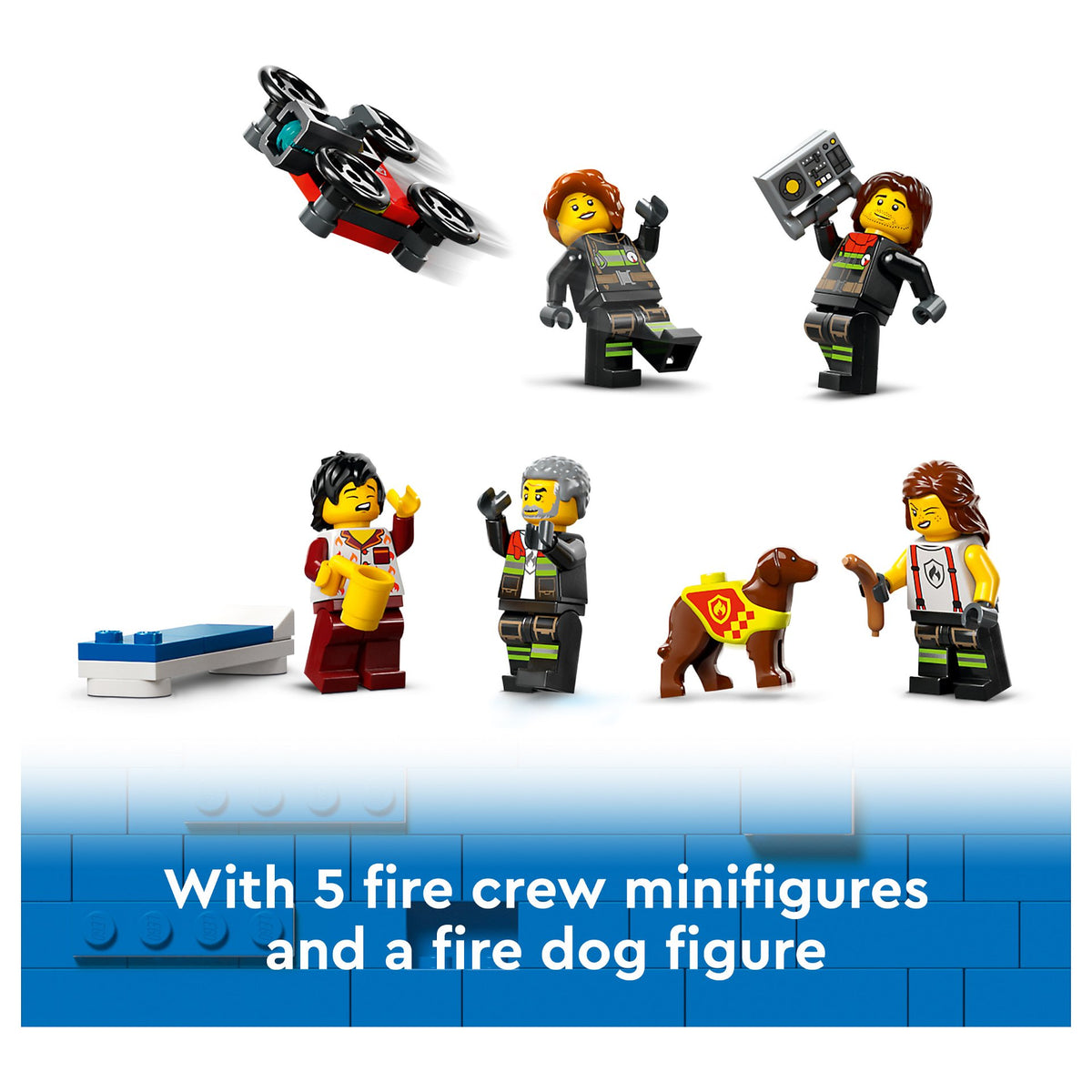 LEGO City Feuerwehrstation mit Drehleiterfahrzeug 60414