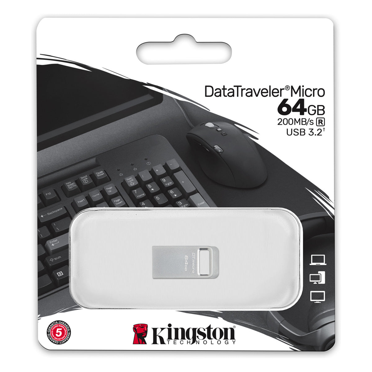 STICK 64GB USB 3.2 Kingston DataTraveler Micro Silver