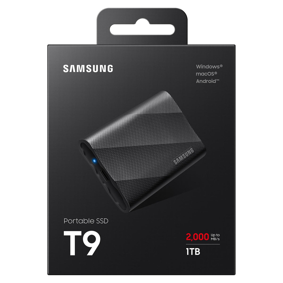 1TB Samsung Portable T9 USB 3.2 Gen2 Black retail