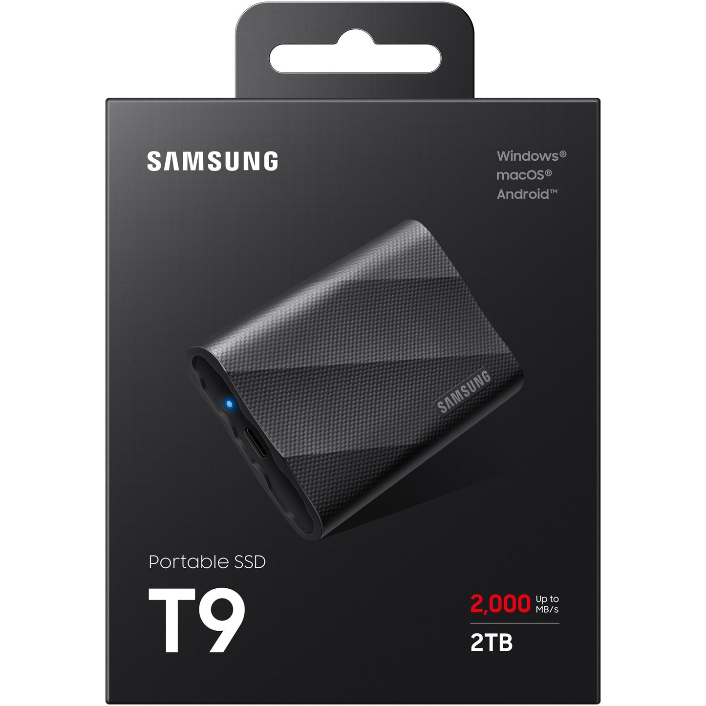 2TB Samsung Portable T9 USB 3.2 Gen2 Schwarz Einzelhandel