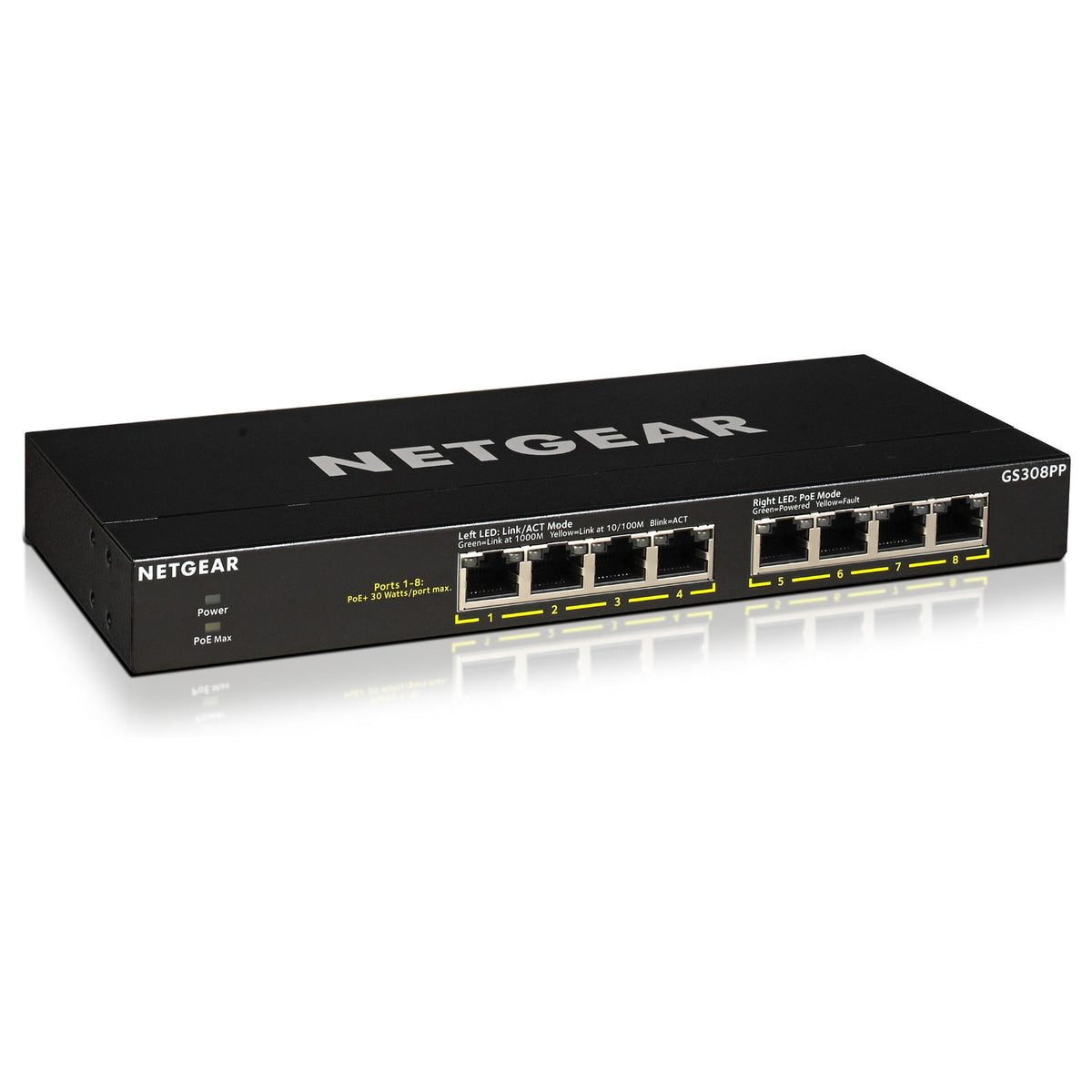 8P Netgear GS308PP RM PoE+