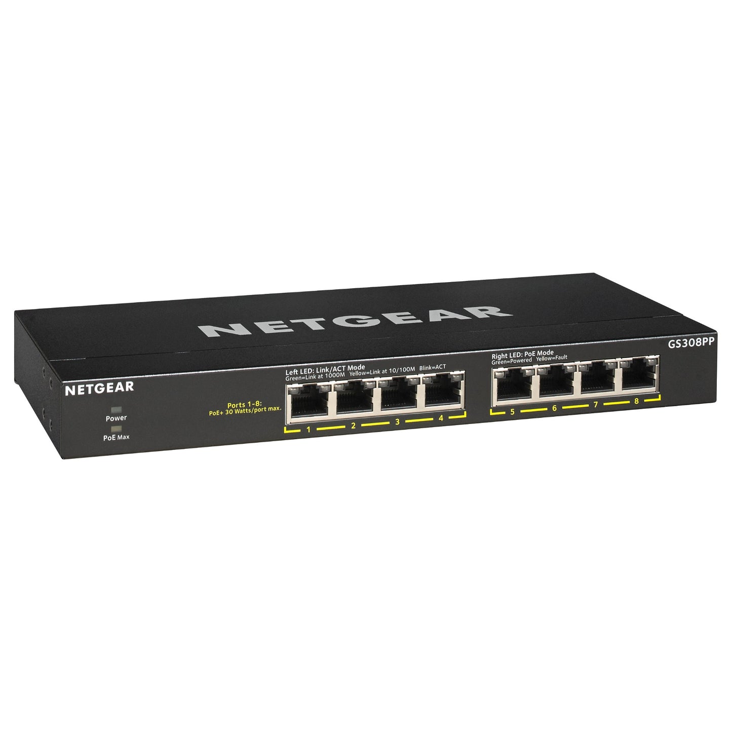 8P Netgear GS308PP RM PoE+