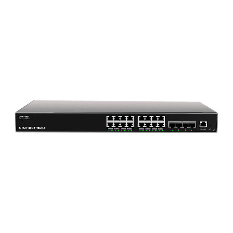 16P Grandstream GWN7812P 16x Port PoE Layer 3 Managed Netzwerk Switch